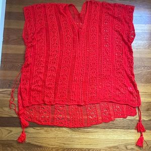 Crocheted Red Coverup
